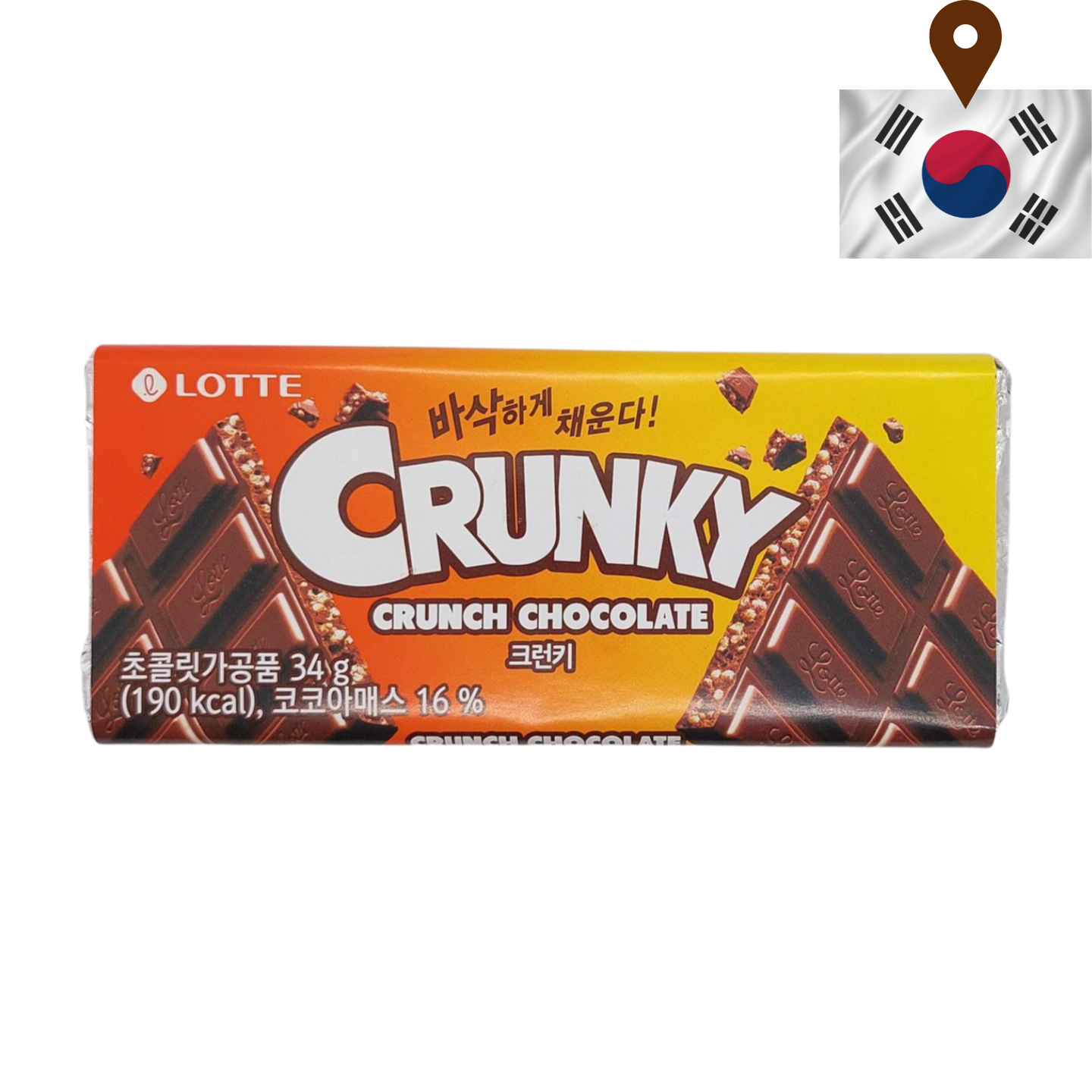 Lotte - Crunky Chocolate Bar 34g