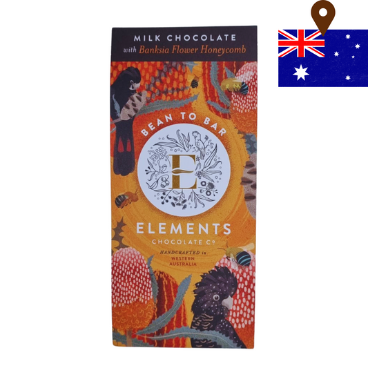 Elements Milk Chocolate w/ Banksia Honeycomb 80g