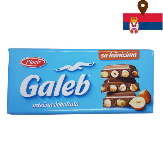 Galeb Milk Chocolate w/ Hazelnuts 200g Block