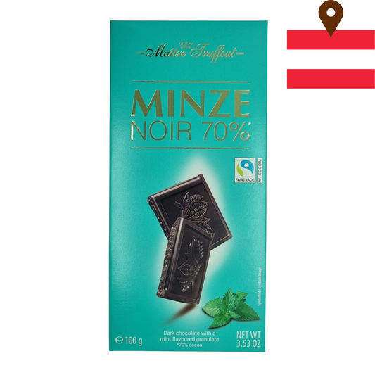 Maitre Truffout 70% Dark Mint Chocolate 100g Block