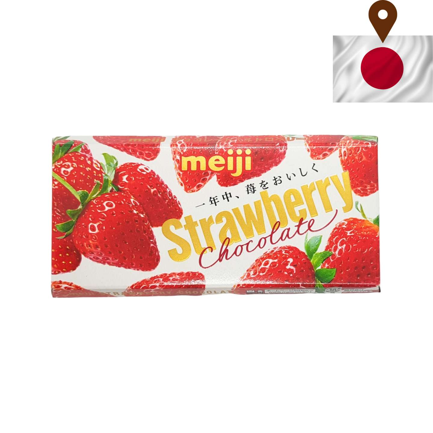 Meiji Strawberry Chocolate 46g Block