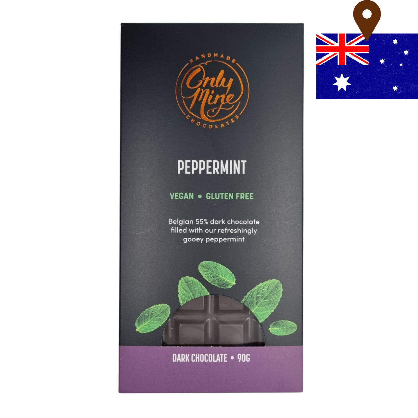 Only Mine Peppermint Dark Chocolate 90g