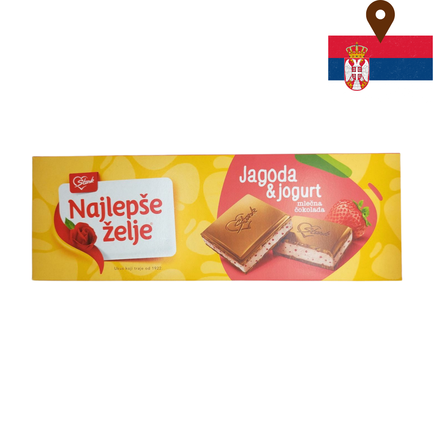 Najleps Zelje - Strawberry & Yoghurt Milk Chocolate 250g