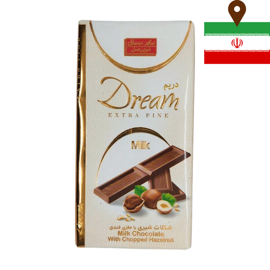 Shirin Asal - Milk Chocolate w/ Chopped Hazelnut 60g Block